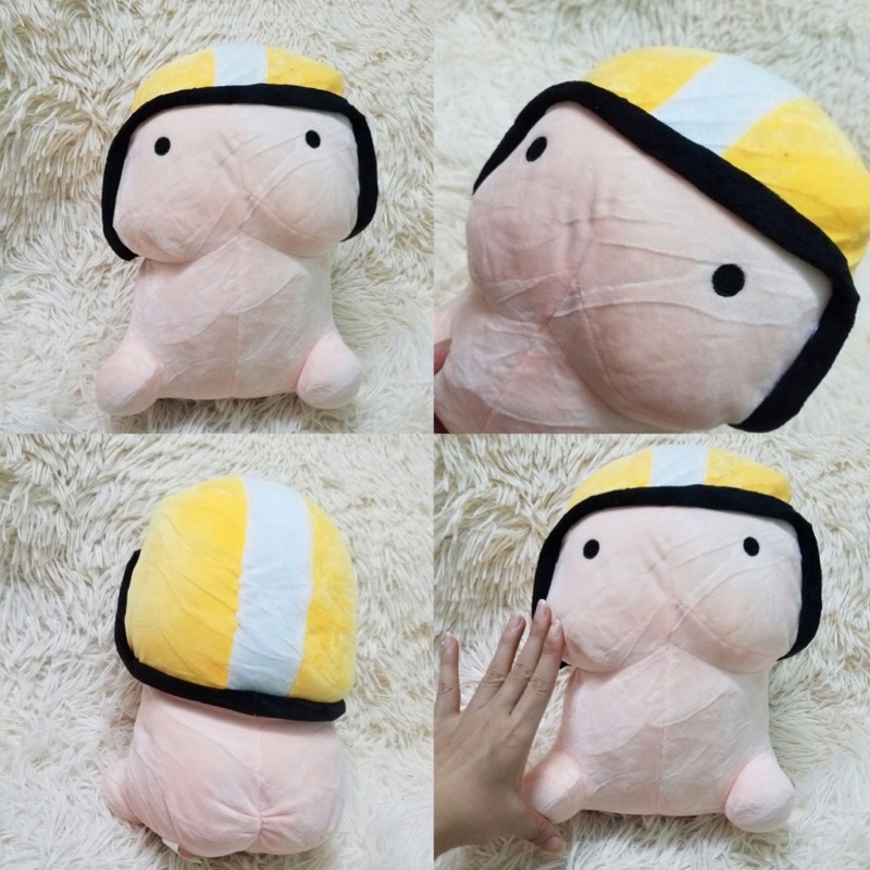 Gấu bông con bé Kiu ku Ciu đáng yêu đội nón bảo hiểm