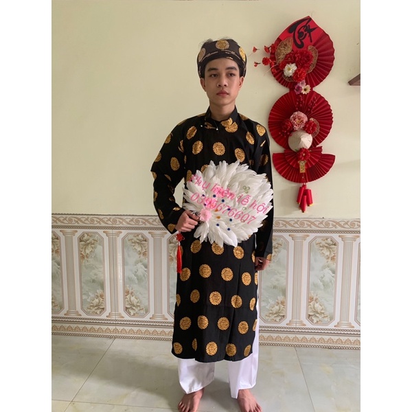 Combo TRỌN 1 bộ áo dài khăn đóng nam, nữ 🌺 CAO CẤP 🌺, áo mừng thọ, áo lễ gấm thái tuấn cao cấp