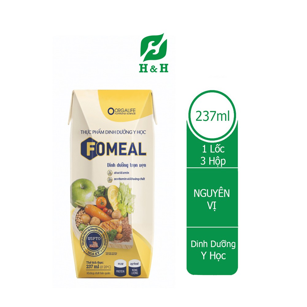 Sữa Fomeal Nguồn dinh dưỡng trọn vẹn cho người bệnh suy nhược cơ thể 237ML - lốc 3 hộp