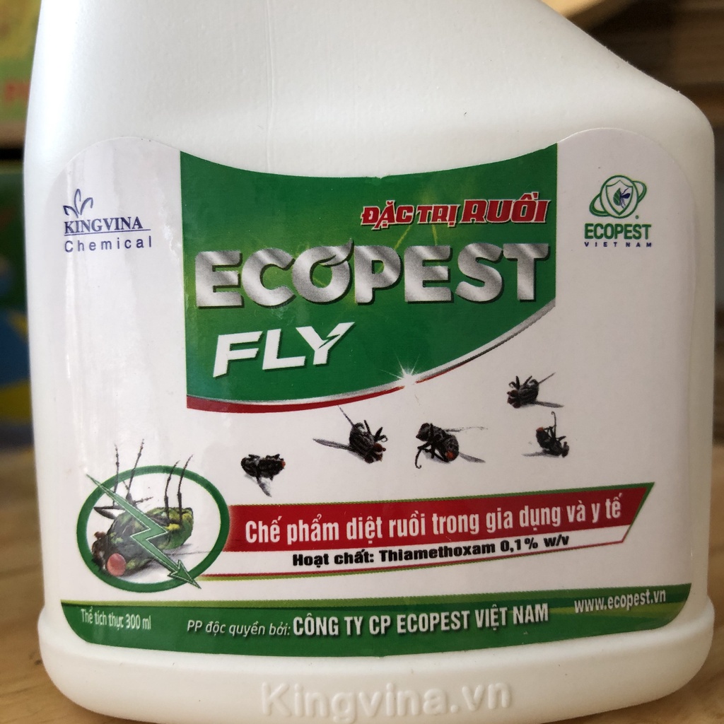Combo 5 chai Chế phẩm diệt ruồi nhà, quán ăn, quầy thực phẩm, chợ Ecopest Fly 300
