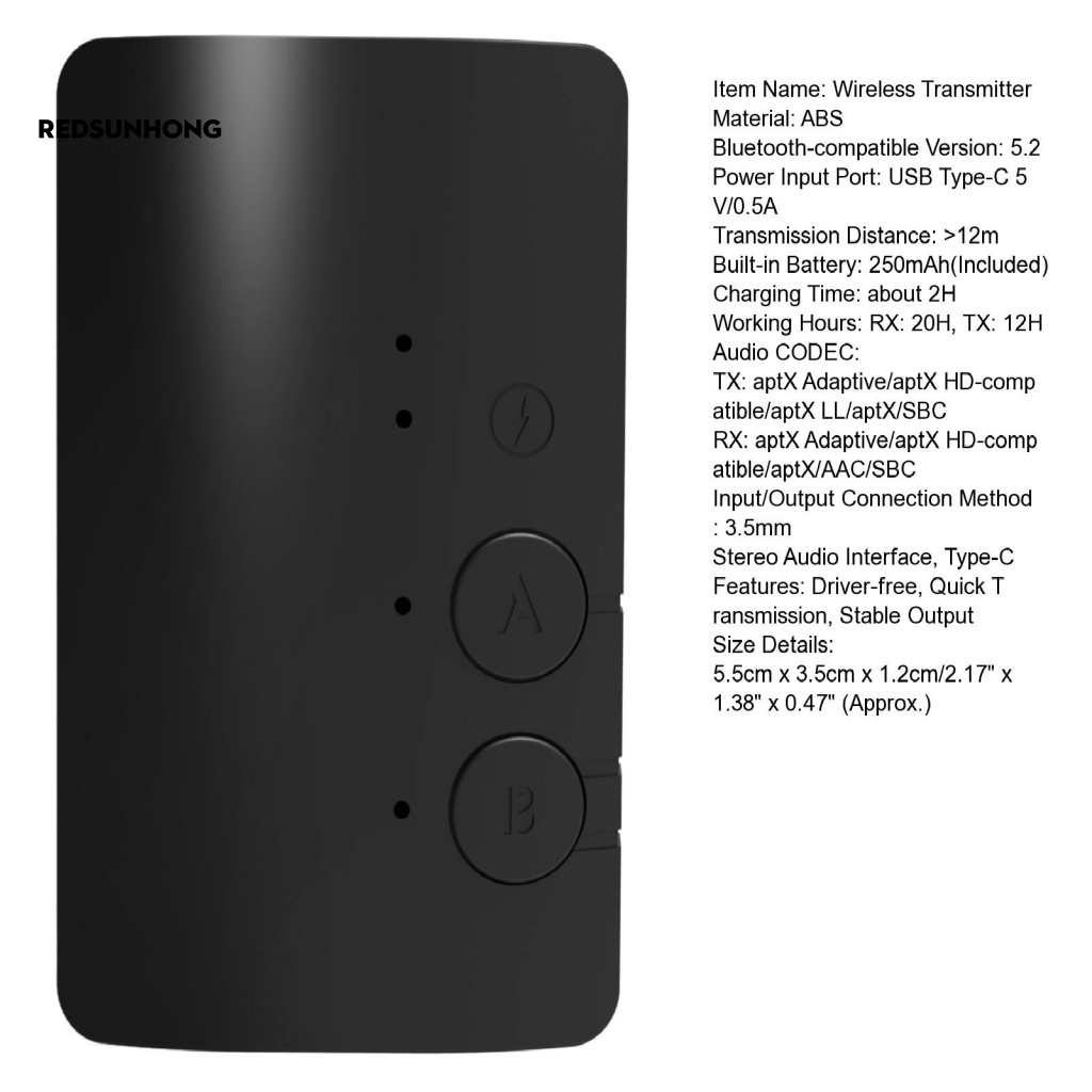 Thiết Bị Truyền Nhận Tín Hiệu Bluetooth Không Dây Mini 5.2 3.5mm Cho Loa