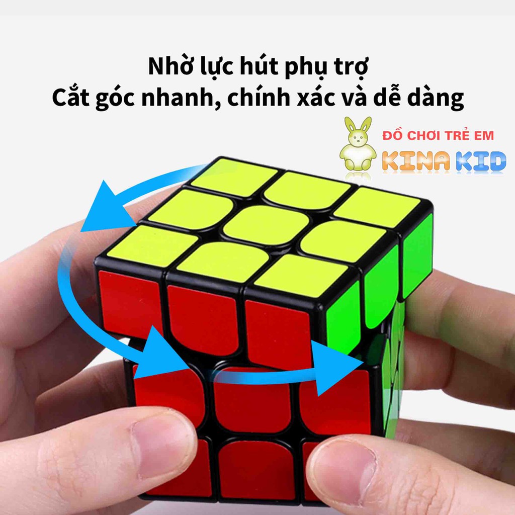 Rubik 3x3 nam châm QiYi MS Magnetic, Rubic 3 tầng Stickerless, chính hãng Mod, xoay trơn, tốc độ, chuyên nghiệp