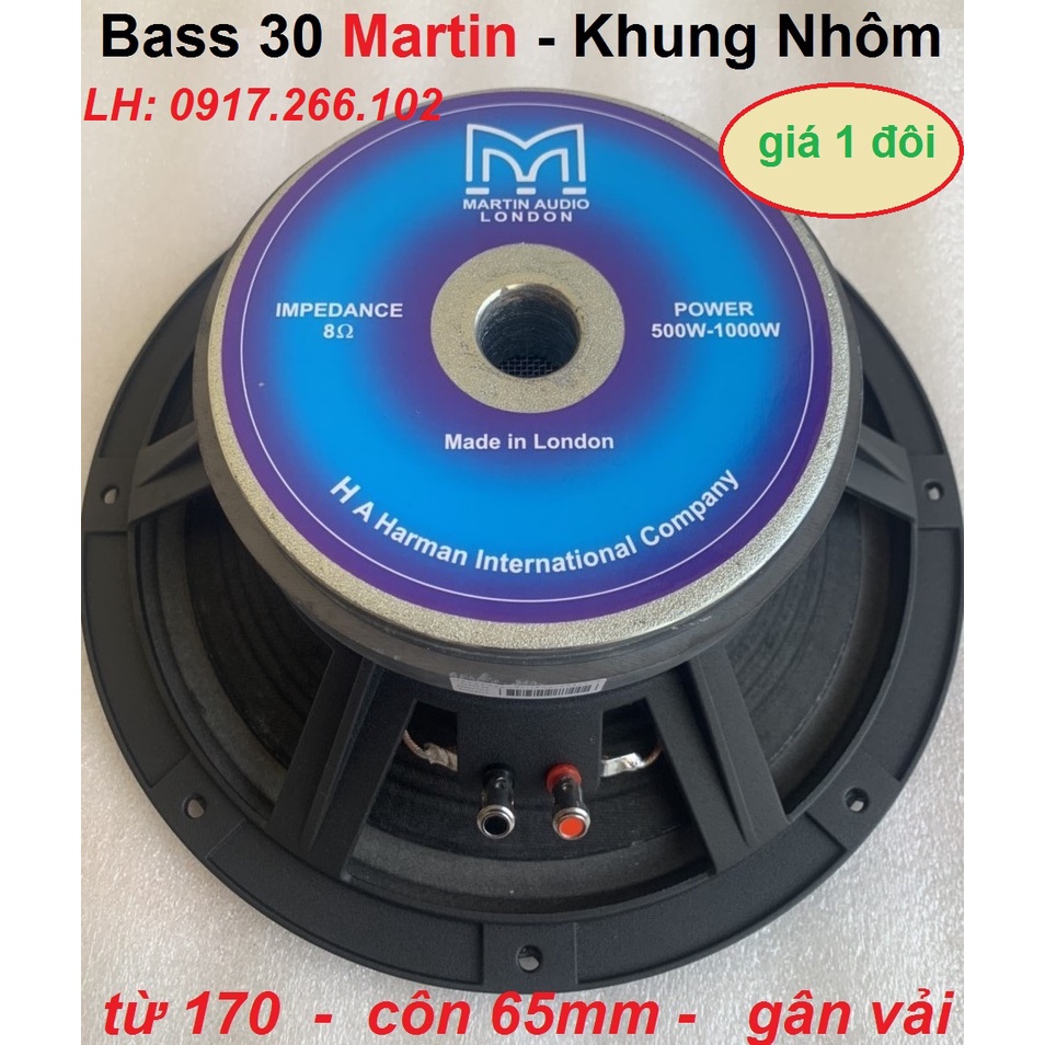Cặp Loa 3 Tấc MARTIN nhập khẩu - từ 170 coil 65.5mm gân vải 2 xếp - giá 1 đôi bass 30