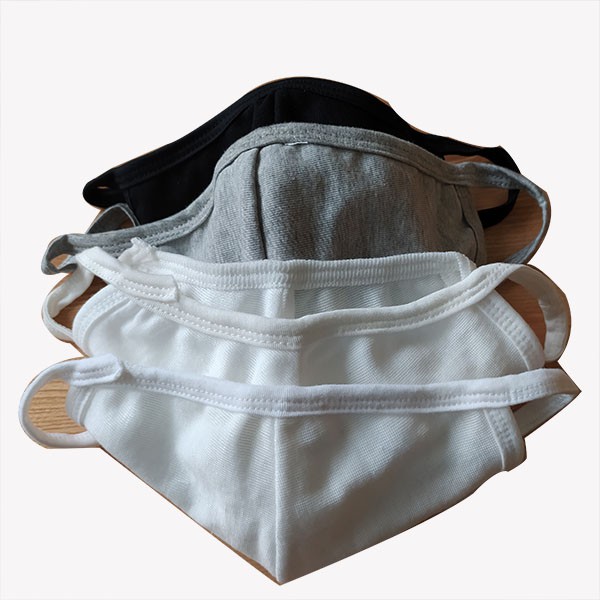 Combo 5 khẩu trang người lớn, loại 2 lớp, vải cotton dày, thiết kế thời trang, sử dụng được nhiều lần