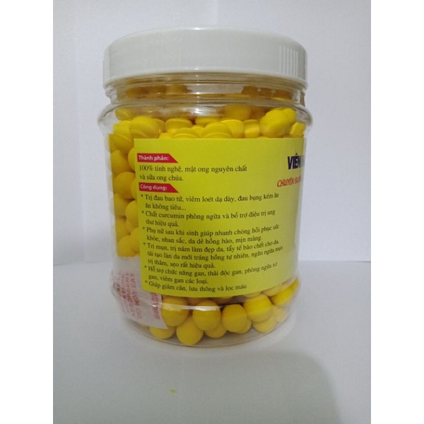 500gram viên nghệ sữa ong chúa có giấy chứng nhận ATTP