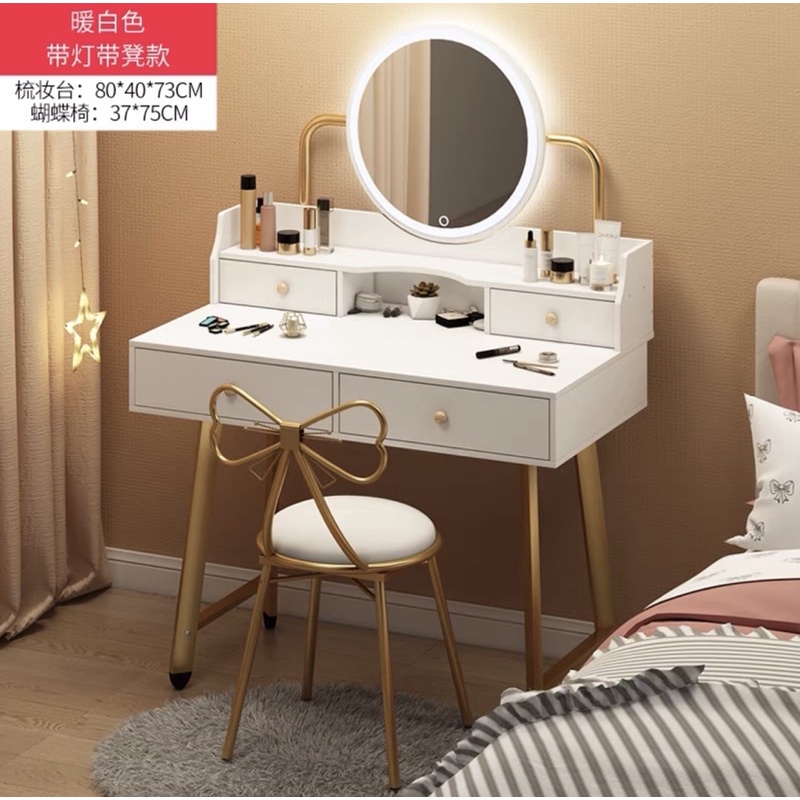 Bàn trang điểm phong cách hiện đại có đèn LED hàng có sẵn