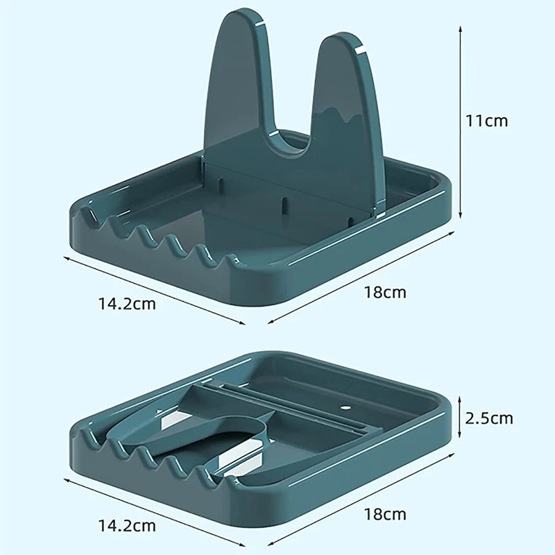 Giá Đỡ Nắp Nồi/Muỗng/Dĩa Đa Năng Bằng Nhựa Có Thể Gấp Gọn