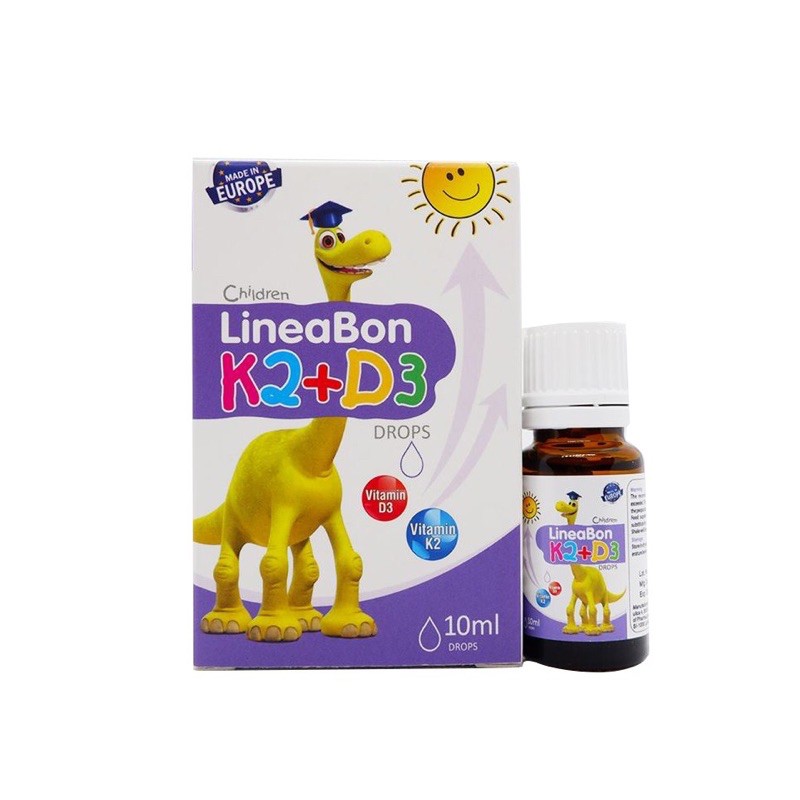 Lineabon K2+D3 - Tăng chiều cao cho trẻ sơ sinh, Lọ 10ml ✅