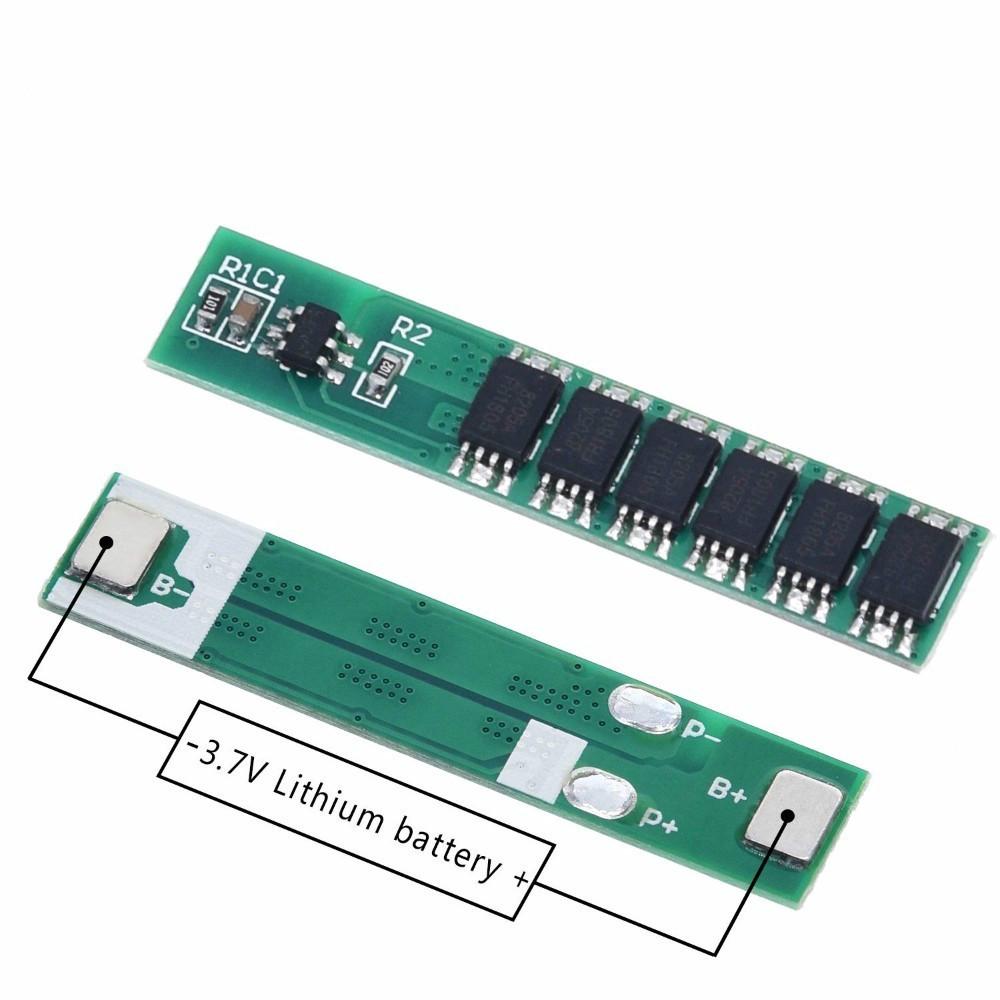 Bảng Mạch Vôn Kế 1s 15a 3.7v Li-Ion 3mos 4mos 6mos Bms Pcm Chuyên Dụng Cho Pin 18650 Lithium Lion