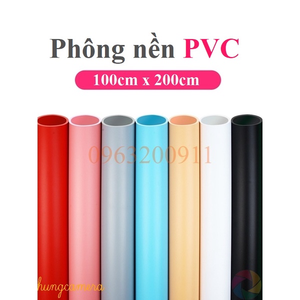 Cuộn phông nền chụp ảnh sản phẩm nhựa PVC màu trơn (100x200cm)