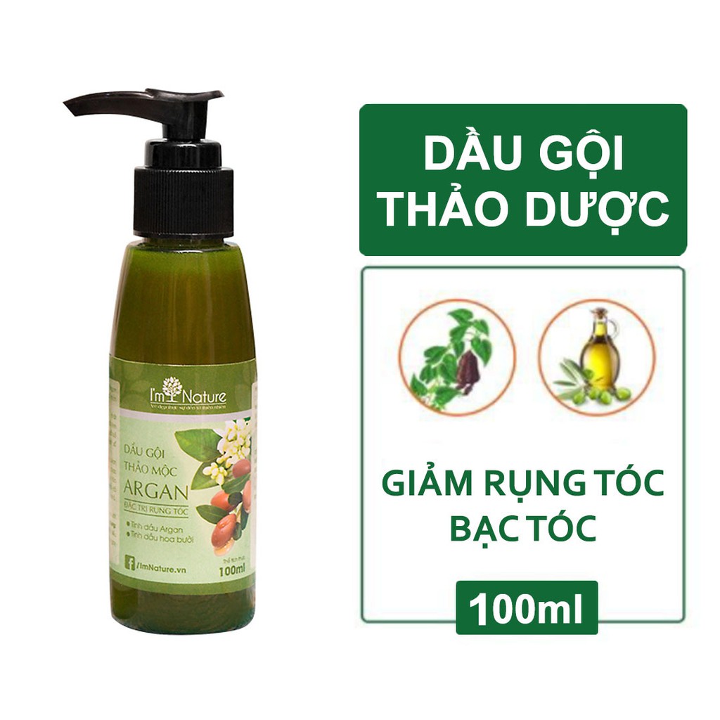 DẦU GỘI THẢO MỘC ARGAN I'M NATURE 100ML GIẢI PHÁP NGĂN RỤNG TÓC