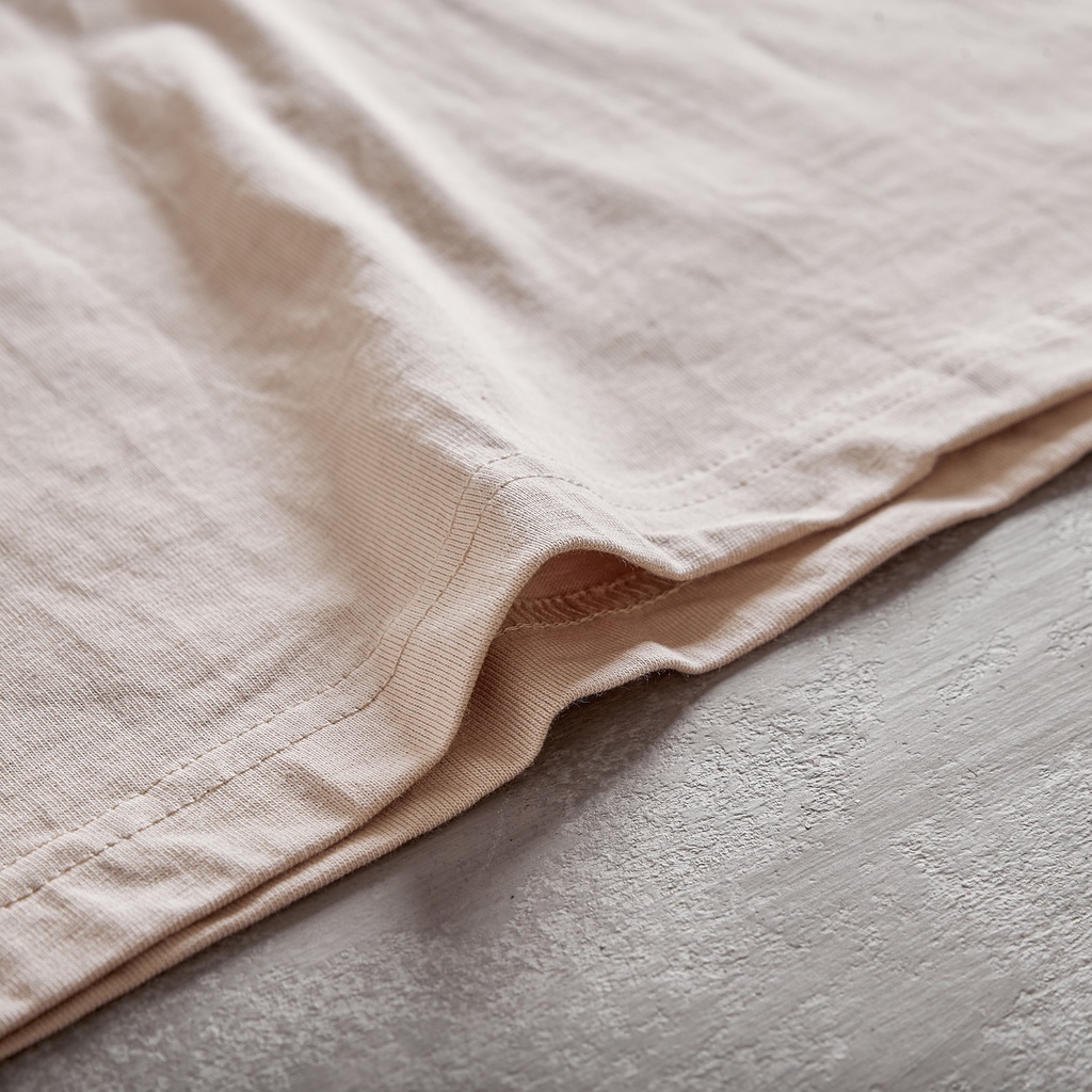 Áo Thun Trơn Tay Lỡ Gori Basic Tee | Beige Form Rộng Thiết Kế Unisex Cao Cấp