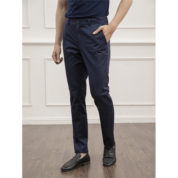 Quần kaki nam Aristino  cotton cao cấp  thấm hút ,có túi sau AKKR01- akk015s7 regular