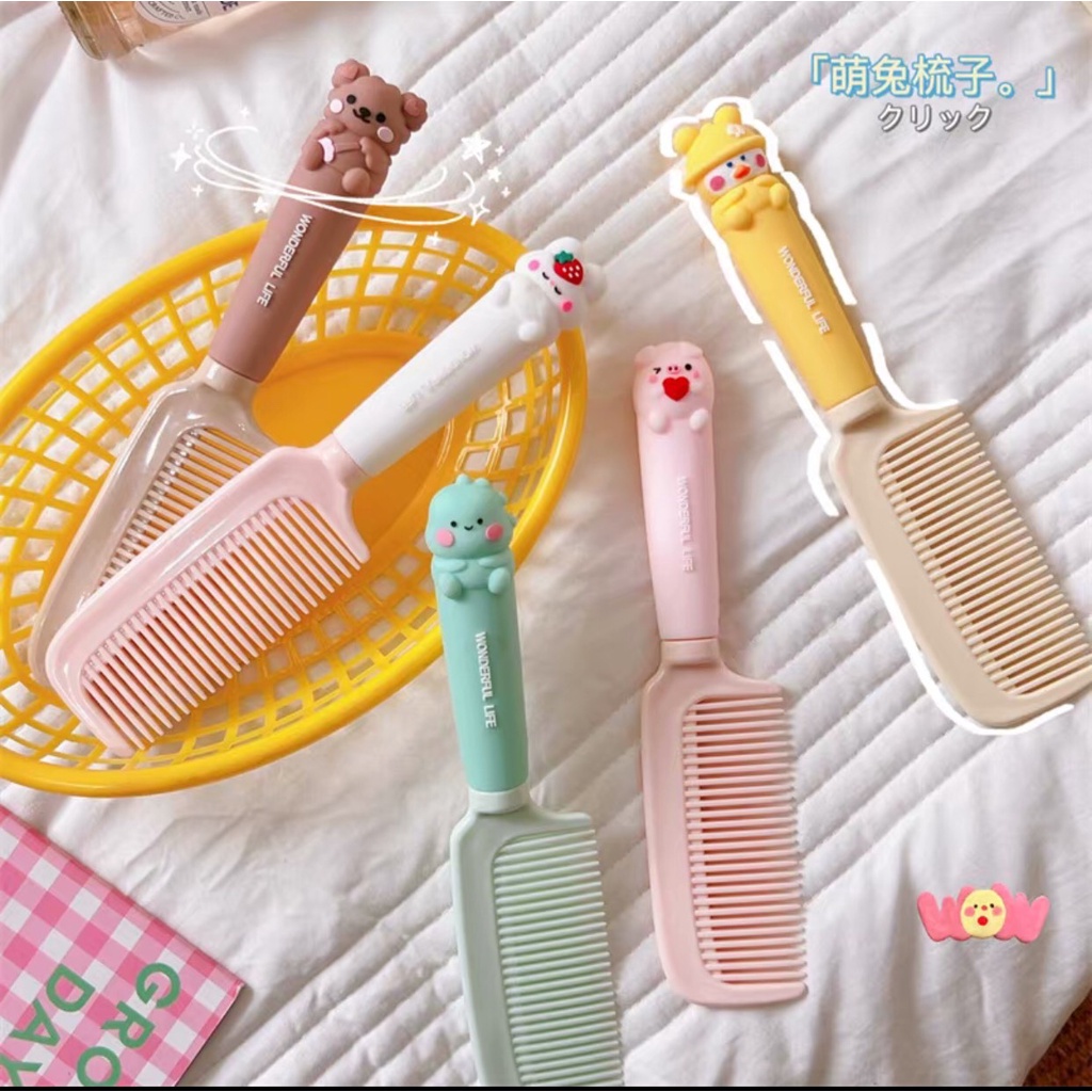 Lược Nhựa Silicone Đuôi Thú Kiểu Dáng Hoạt Hình Đáng Yêu 😋😍