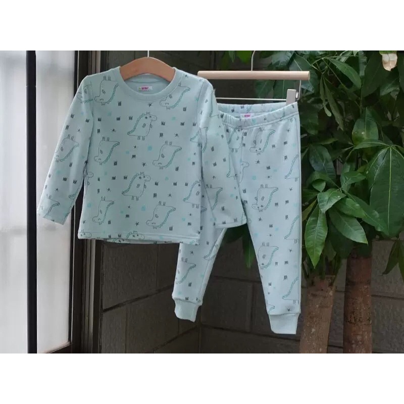 Bộ quần áo ngủ cho bé trai bé gái Minene 2-6 tuổi  Sét mặc nhà cotton, nỉ bông mềm xuất dư 1121