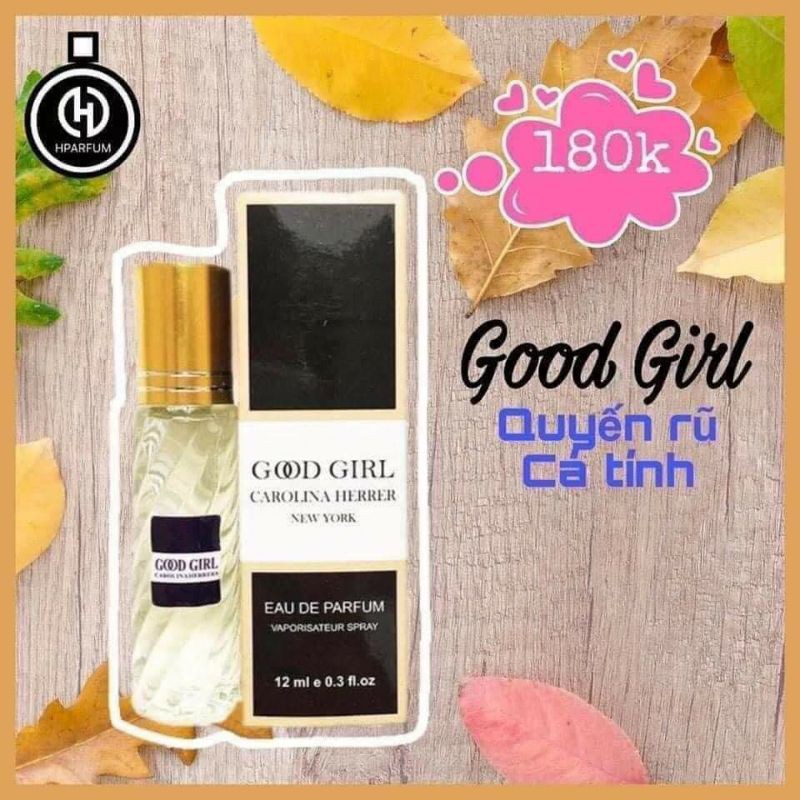 Nước hoa Hparfum Good Girl Carolina Herrer New York Tinh dầu thơm dạng lăn mini 12ml