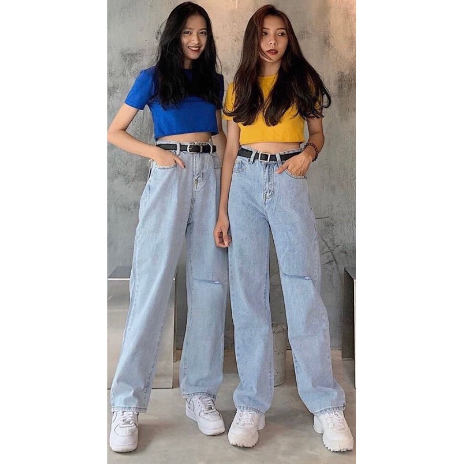 [ KHÔNG CƯỠNG LẠI ĐƯỢC!! ] QUẦN JEAN ỐNG RỘNG NỮ CAO CẤP NITIQC DÀI RÁCH GỐI CỰC HOT-NL12309