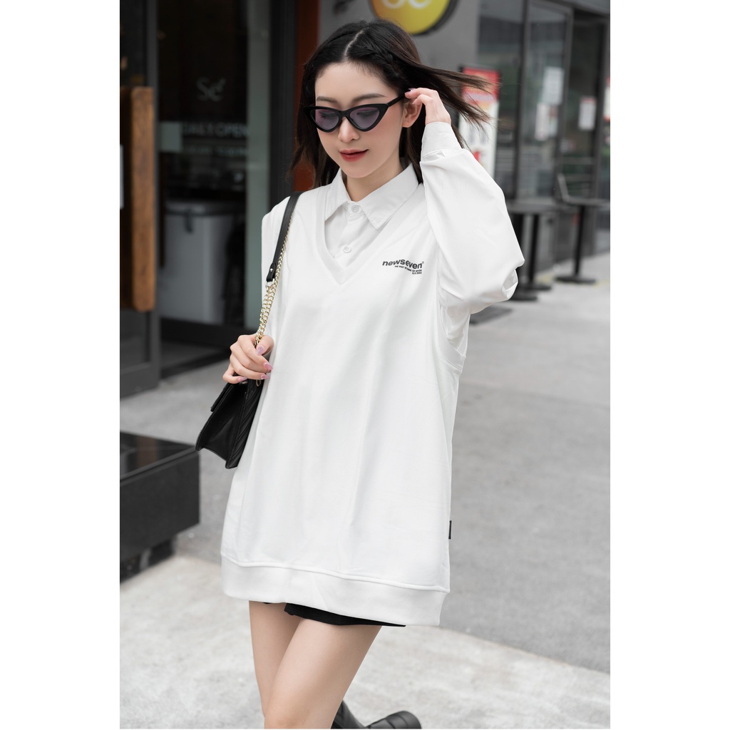 Áo Gile Nỉ N7 Newseven basic nam nữ oversize form rộng Local Brand