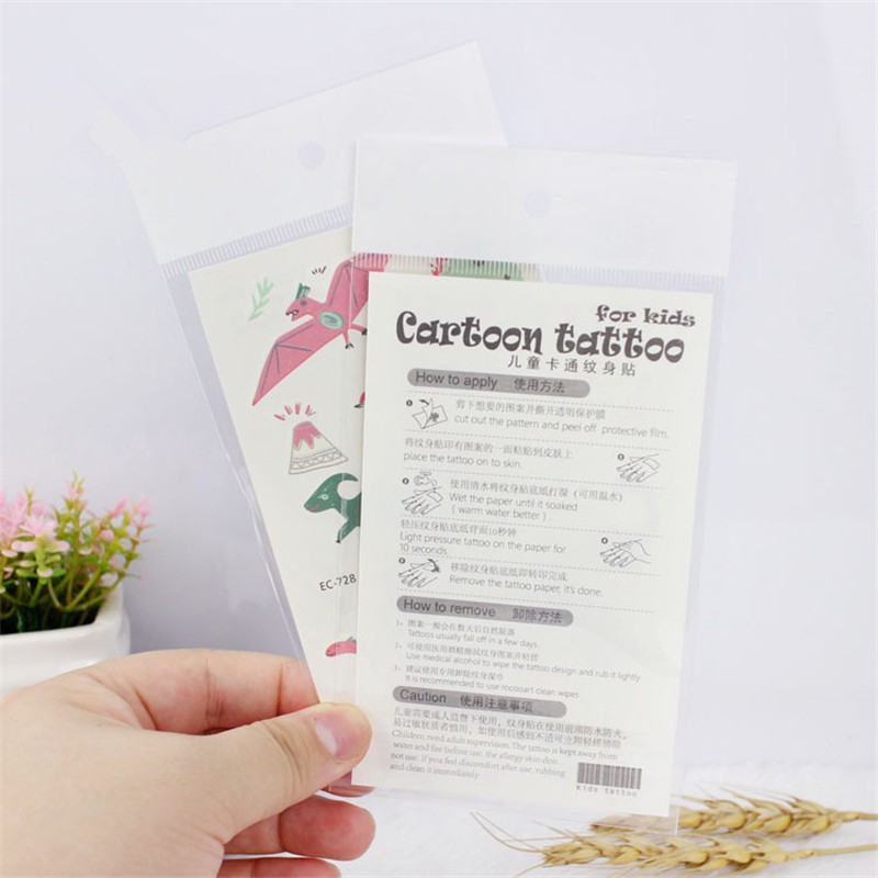 Sticker hình xăm tạm thời họa tiết khủng long chống thấm nước