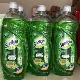 Nước rửa chén Sunlight khử mùi tanh Matcha trà Nhật 750g