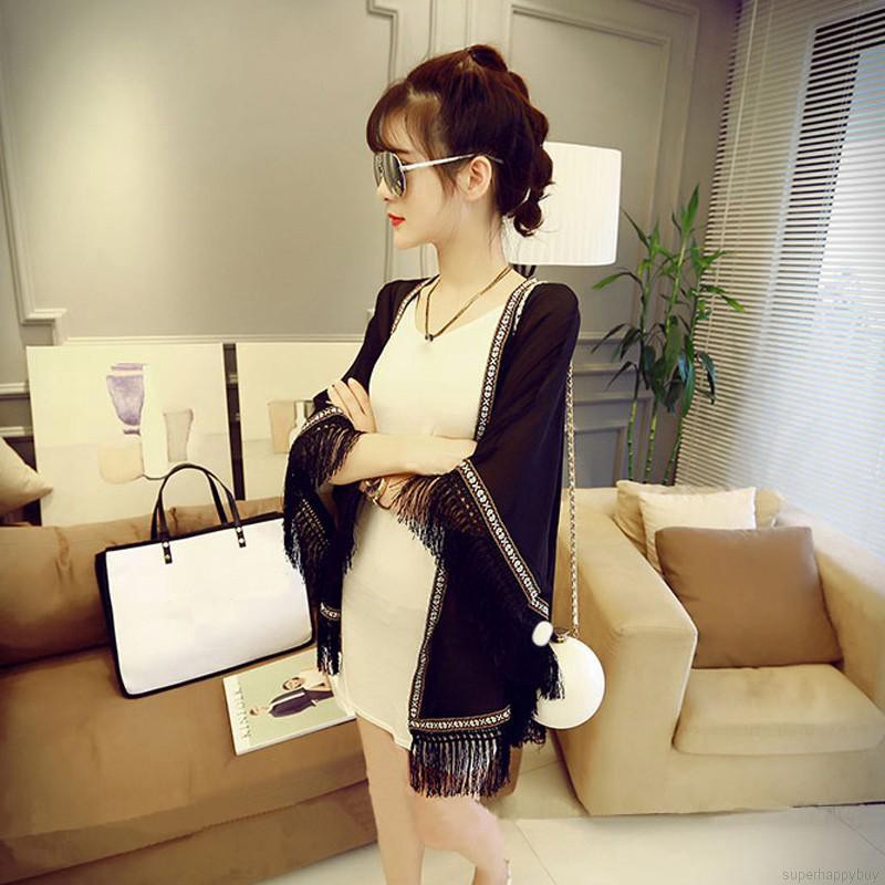 Women Summer Beach Chiffon Sunscreen Cardigan Outwear Cover Up | BigBuy360 - bigbuy360.vn