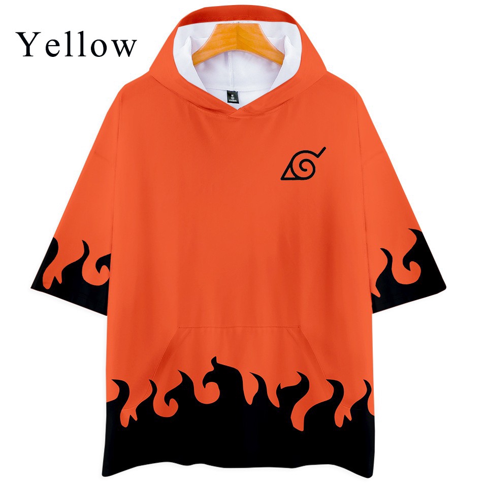 Áo hoodies có nón in hoạ tiết in phong cách phim Naruto 3D cá tính