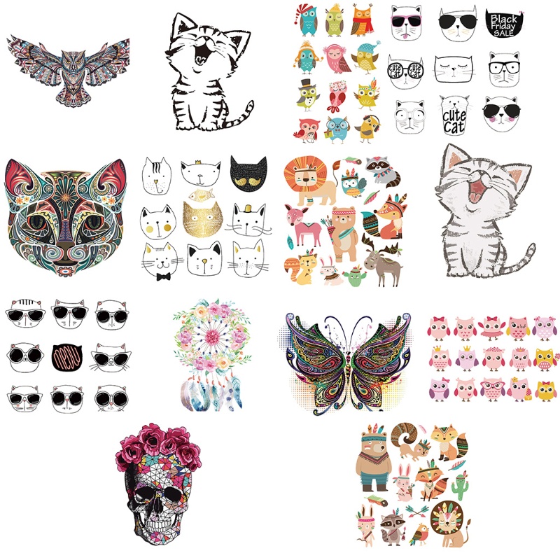 Sticker Ủi Thêu Hình Đầu Lâu Và Hoa
