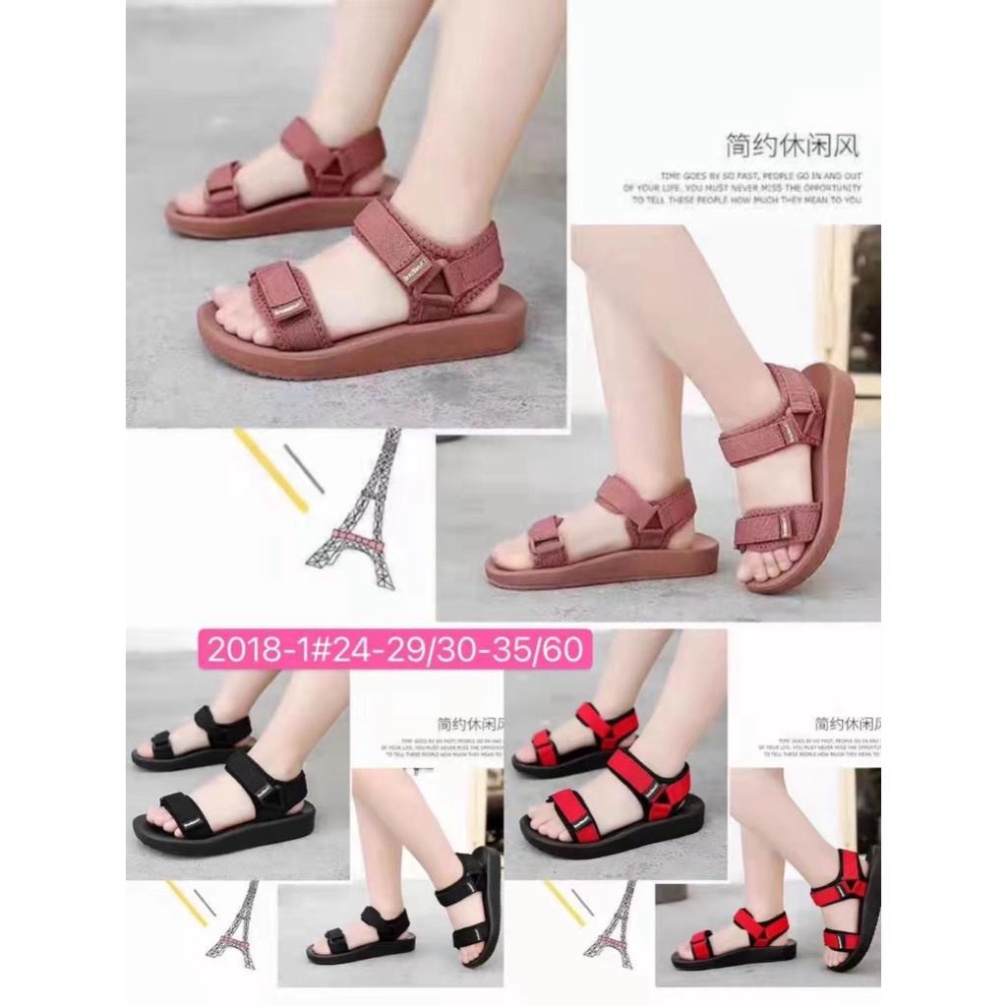 ❤️Mẫu Mới 2022❤️ Dép Sandal quai dù siêu nhẹ mềm dẻo đế chống trơn cho bé sz 24-35