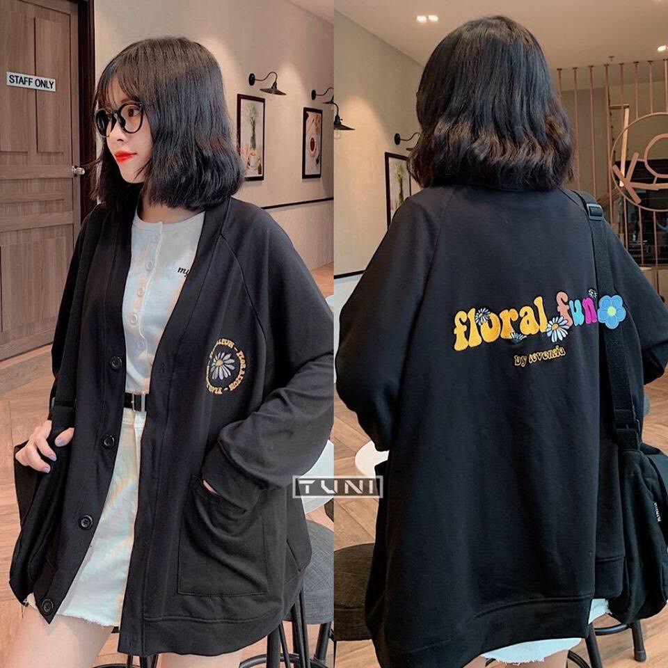 [freesize] ÁO KHOÁC NỮ FORM RỘNG CHẤT NỈ - ÁO KHOÁC NỈ CARDIGAN ULZZANG KIỂU DÁNG ÁO KHOÁC NỈ NỮ HOA CÚC ( ảnh thật ) | BigBuy360 - bigbuy360.vn