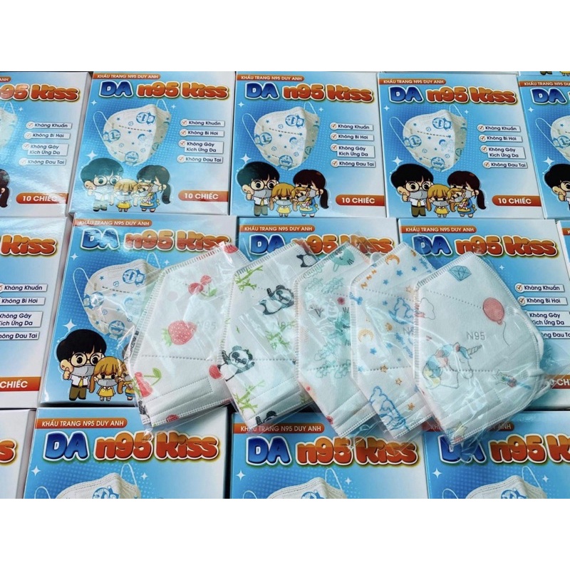 Sỉ 10 hộp  khẩu trang N95 không van Duy Anh cho bé từ 5-12t