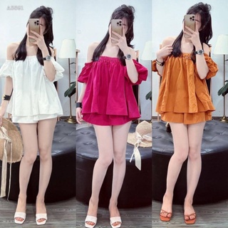 Set bộ thô trễ vai phối quần short