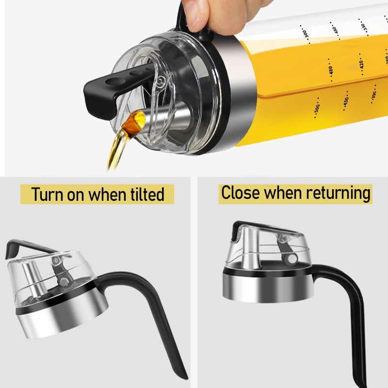 Chai Đựng Dầu Thuỷ Tinh Tự Động 450ml 550ml