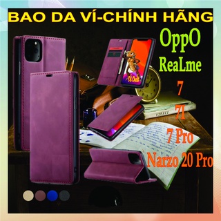 Bao da, ví đựng tiền, điện thoại oppo realme 7, realme NARZO 20pro,  realme 7i, realme 7pro