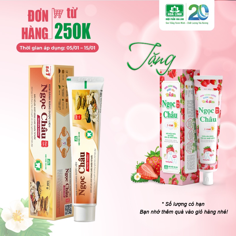 Kem đánh răng dược liệu Ngọc Châu 100g