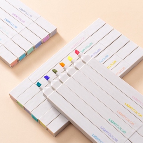 Bút Đánh Dấu Hai Đầu Mềm Nhiều Màu Sắc Bắt Sáng Cho Học Sinh / Văn Phòng