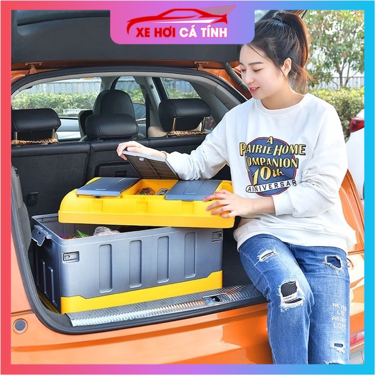 Thùng đựng đồ ô tô xe hơi gấp gọn đa năng 45 lít siêu dày