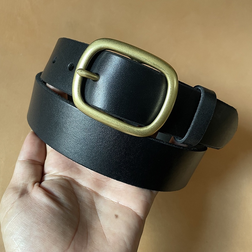 Dây Nịt Da Thắt Lưng Nam TM811 Chất Liệu Da Bò Nguyên Tắm Khóa Đồng Cao Cấp Rộng 3.8Cm Đủ Ba Màu Đen, Nâu, Nâu Bò