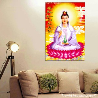 Tranh đính đá Phật Bà Quan Âm VS091 – Tự đính
