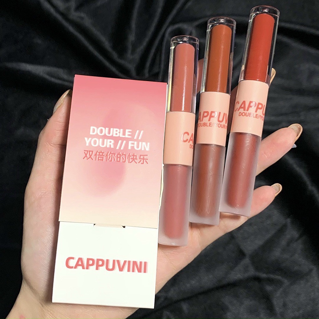 Hộp 3 cây son 2 đầu CAPPUVINI