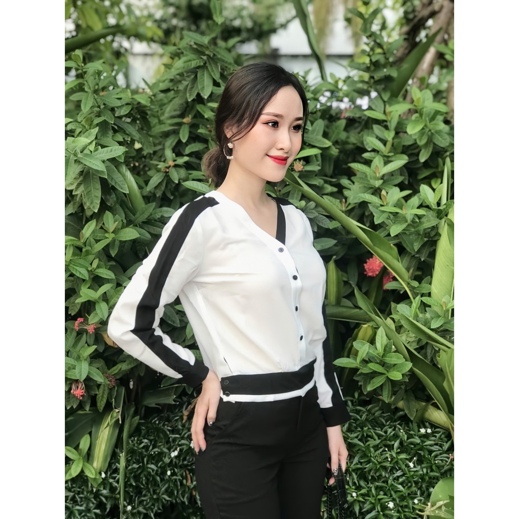 Bộ Đồ Sơ Mi Kẻ_DB233 Thiết Kế Công Sở Sang Trọng, Lịch Sự, Đi Làm Đi Chơi Qúa Tuyệt Vời Luôn, Kiểm Tra Ưng Ý Thanh Toán