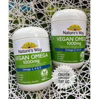 Nature's Way Vegan Omega 1000mg 150 VIÊN Omega 369 từ nguồn thực vật