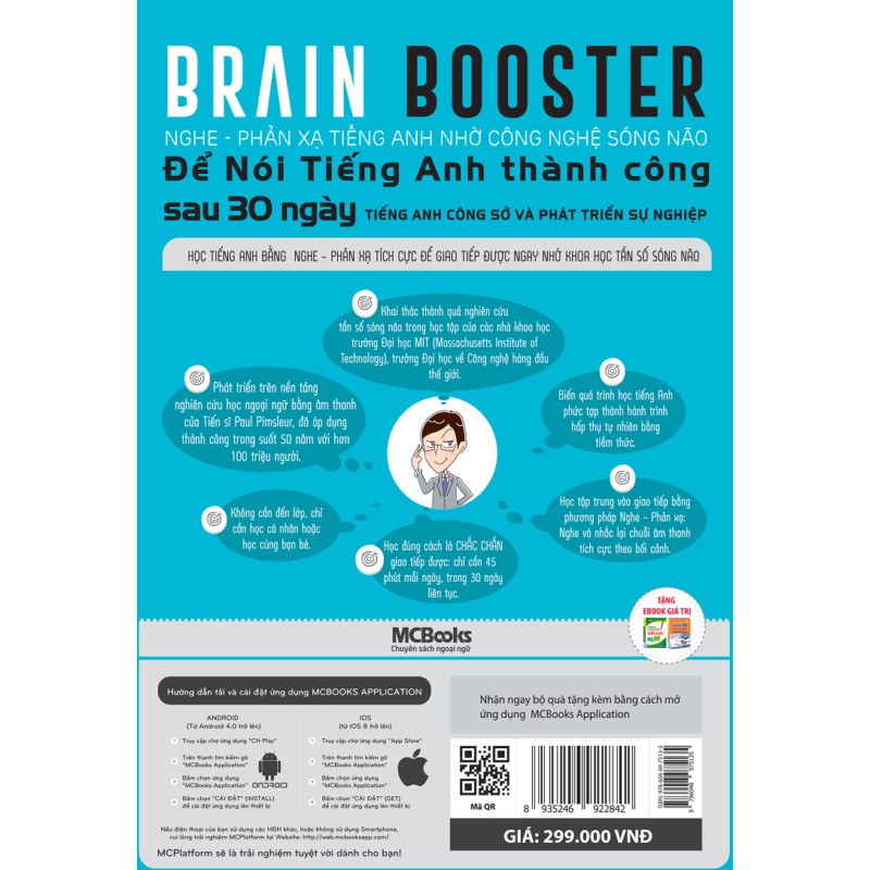 Sách Brain Booster Nghe Phản Xạ Tiếng Anh Nhờ Công Nghệ Sóng Não Tiếng Anh Công Sở và Phát Triển Sự Nghiệp