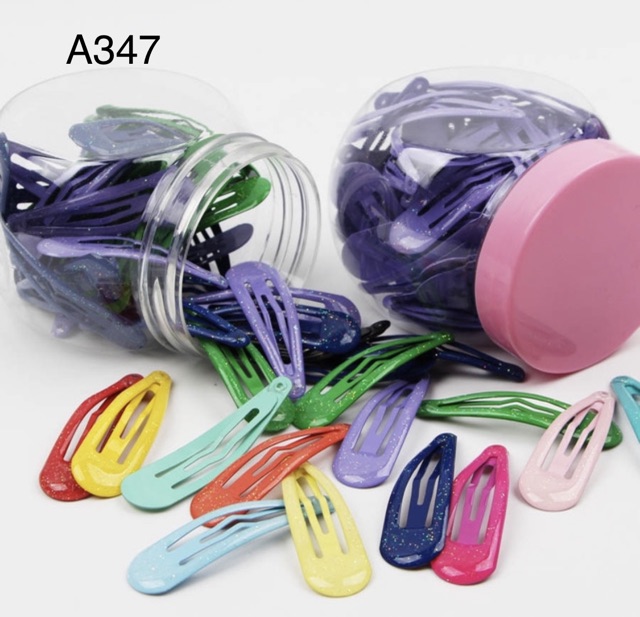 Set 6 kẹp màu bóng