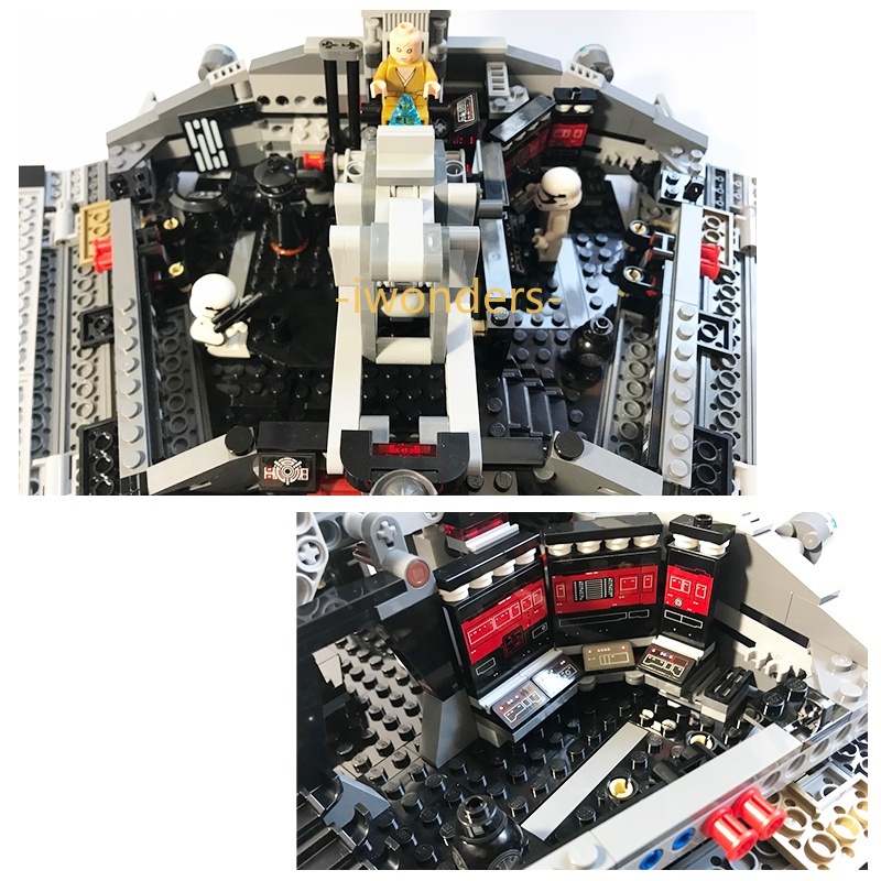 Bộ Lắp Ráp Star Wars MOC-9E Kèm 5 Bức Tượng Nhỏ Và 2 Droids MOC / 75190 Kids education toys