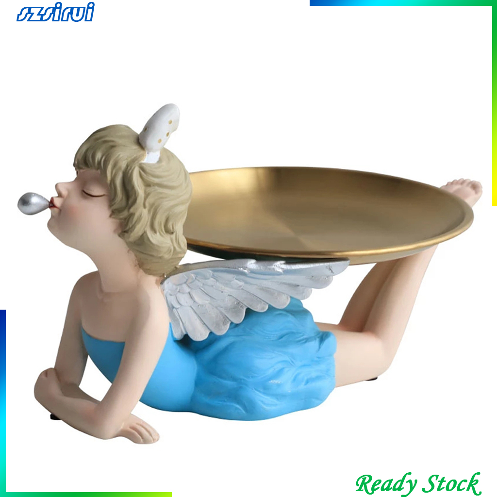 [Ready Stock]Nordic Bubble Girl Resin Bread Candy Fruit Plate Decoration Home Ornaments