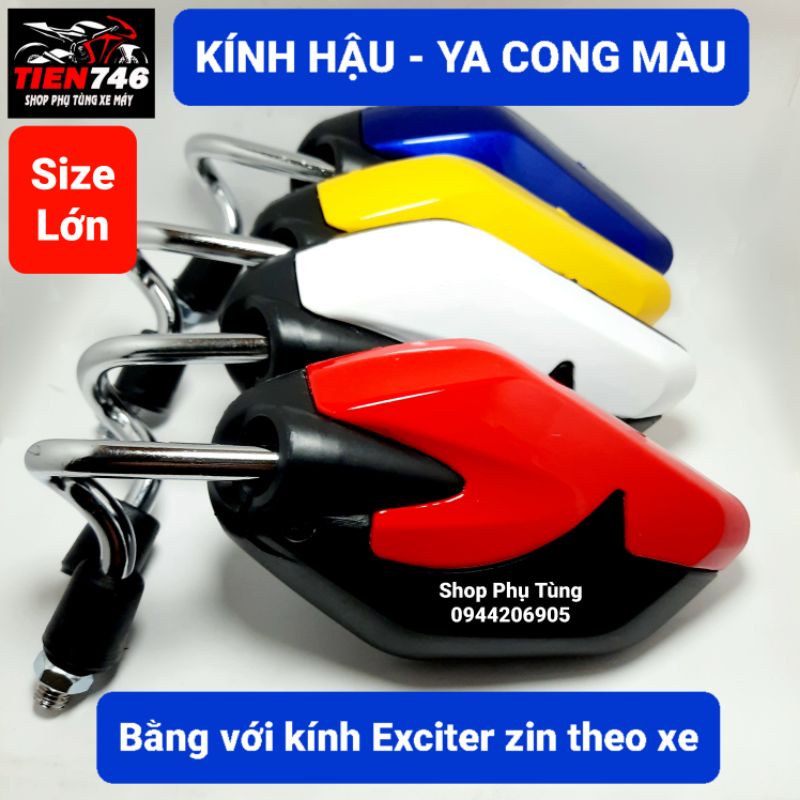 Gương chiếu hậu, Kính hậu YA CONG Size LỚN nhiều màu, chân kính 10mm, chỉ có bên trái. Xem kỹ phần mô tả trước khi đặt.