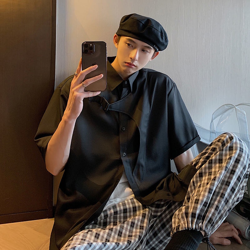 Áo Sơ Mi Tay Ngắn Phong Cách Hàn Quốc Thời Trang Cho Nam