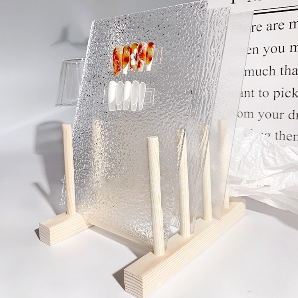 Giá Đỡ Trưng Bày Móng Tay Giả Hiệu Ứng Cực Quang Nhiều Màu Sắc Bằng Acrylic