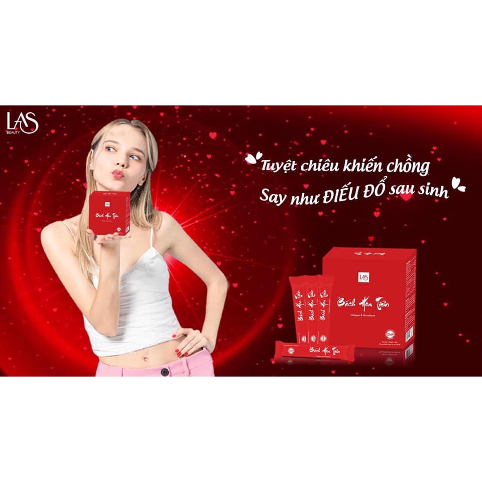 [Chính Hãng] bách hoa tiên Las beauty cốm uống đẹp da hộp 20 gói - 0203 | BigBuy360 - bigbuy360.vn