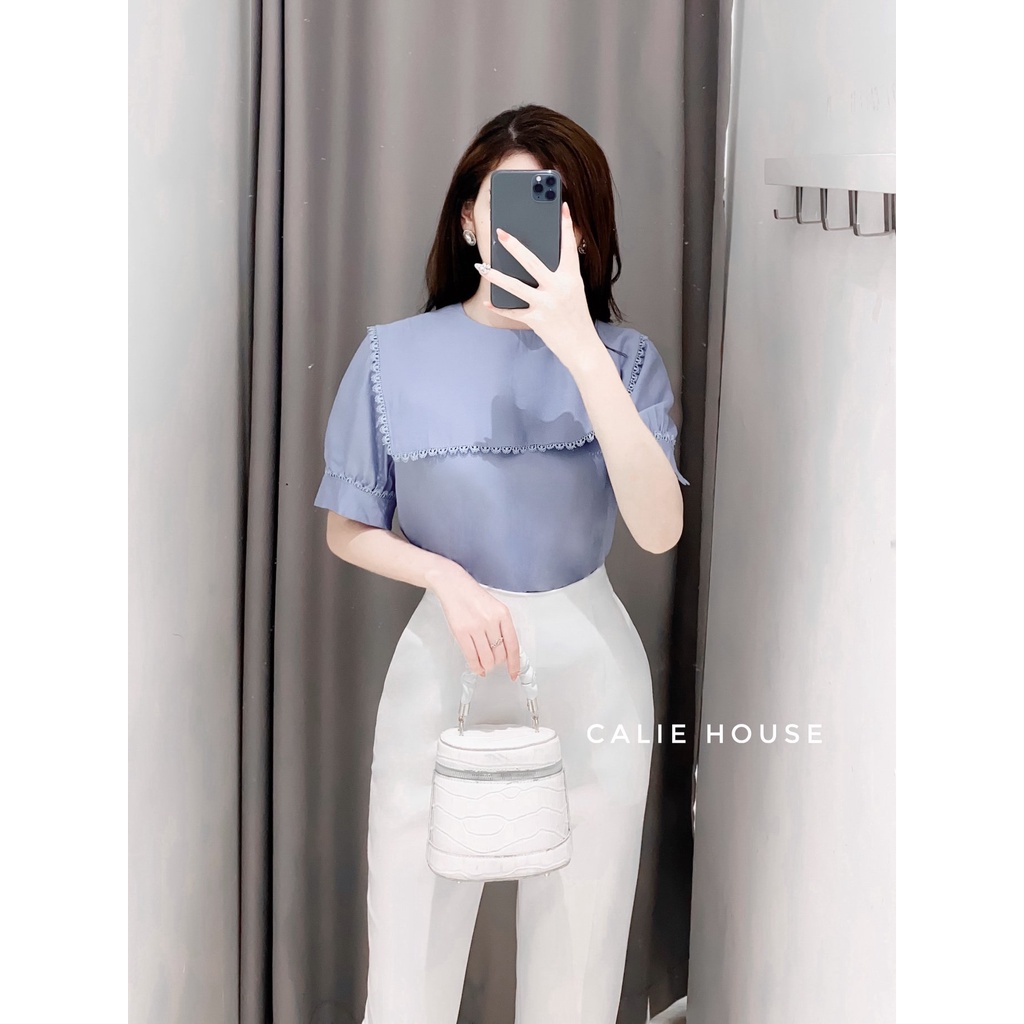 Áo thiết kế viền ren ngọt ngào thời trang thiết kế nữ Calie House A203 | BigBuy360 - bigbuy360.vn